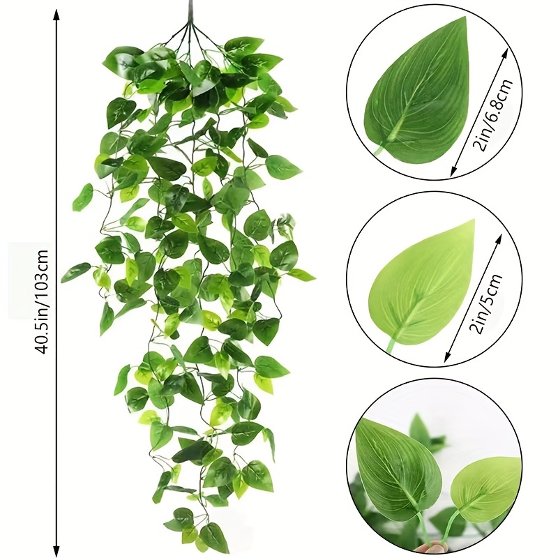 6pcs, Green Vines For Room Decor, Artificial Ivy Greenery Garland Fake  Leaves Hanging Plants Vine For Bedroom Aesthetic Wedding Party Garden  Greenery