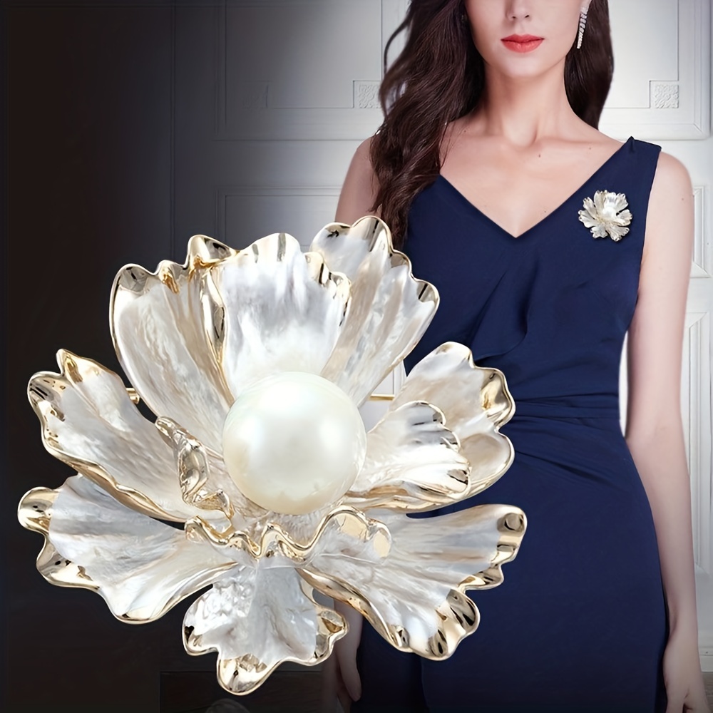 Elegant Bouquets Flower Freshwater Pearl Shell Broochpin Luxury Zircon  Temperament Corsage High-grade Brooch Woman Suit Pins - AliExpress