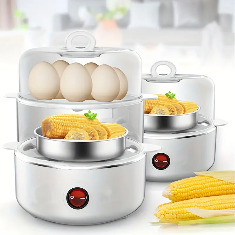 10 Capacity, Egg Cooker For Hard Boiled, Poached, Scrambled Eggs, Omelets,  Steamed Vegetables, & More, With Auto Shut Off Feature - Temu Japan