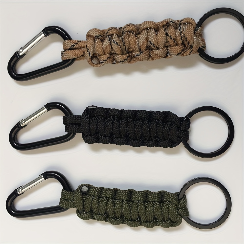 1pc Tactical D Keychain Shape Hook Buckle Clip Climbing Army Carabiner Fit  Outdoor Camping