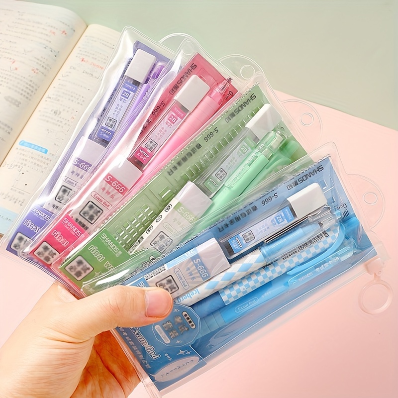 Multi-functional Pencil for Case Set Includes Gel Pens Pencils Eraser  Rulers Gift Stationery Set for Kids Students Class