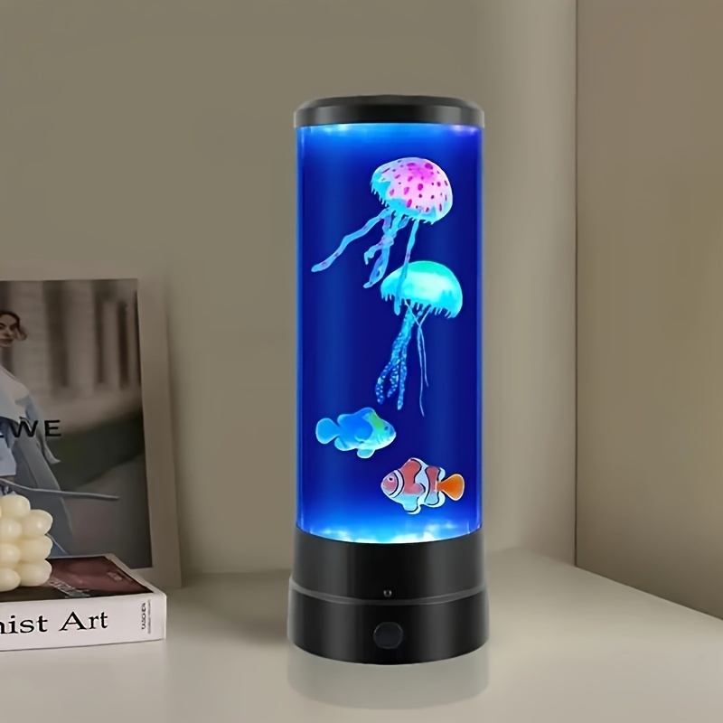 Lampe de lave de méduse colorée à LED avec télécommande et 7 effets de  lumière changeants de couleur, lumière de réservoir d'aquarium de méduses