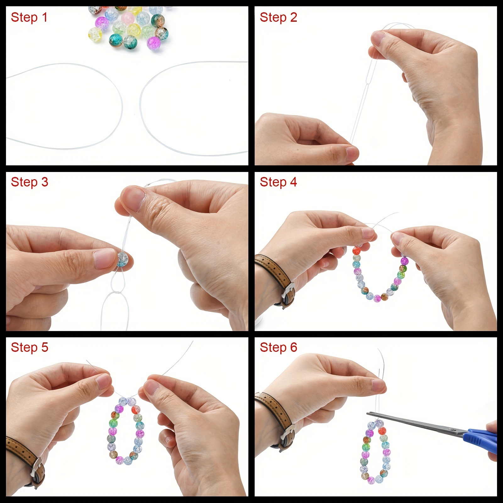 Clear Elastic String Diy Beading Thread For Bracelet - Temu