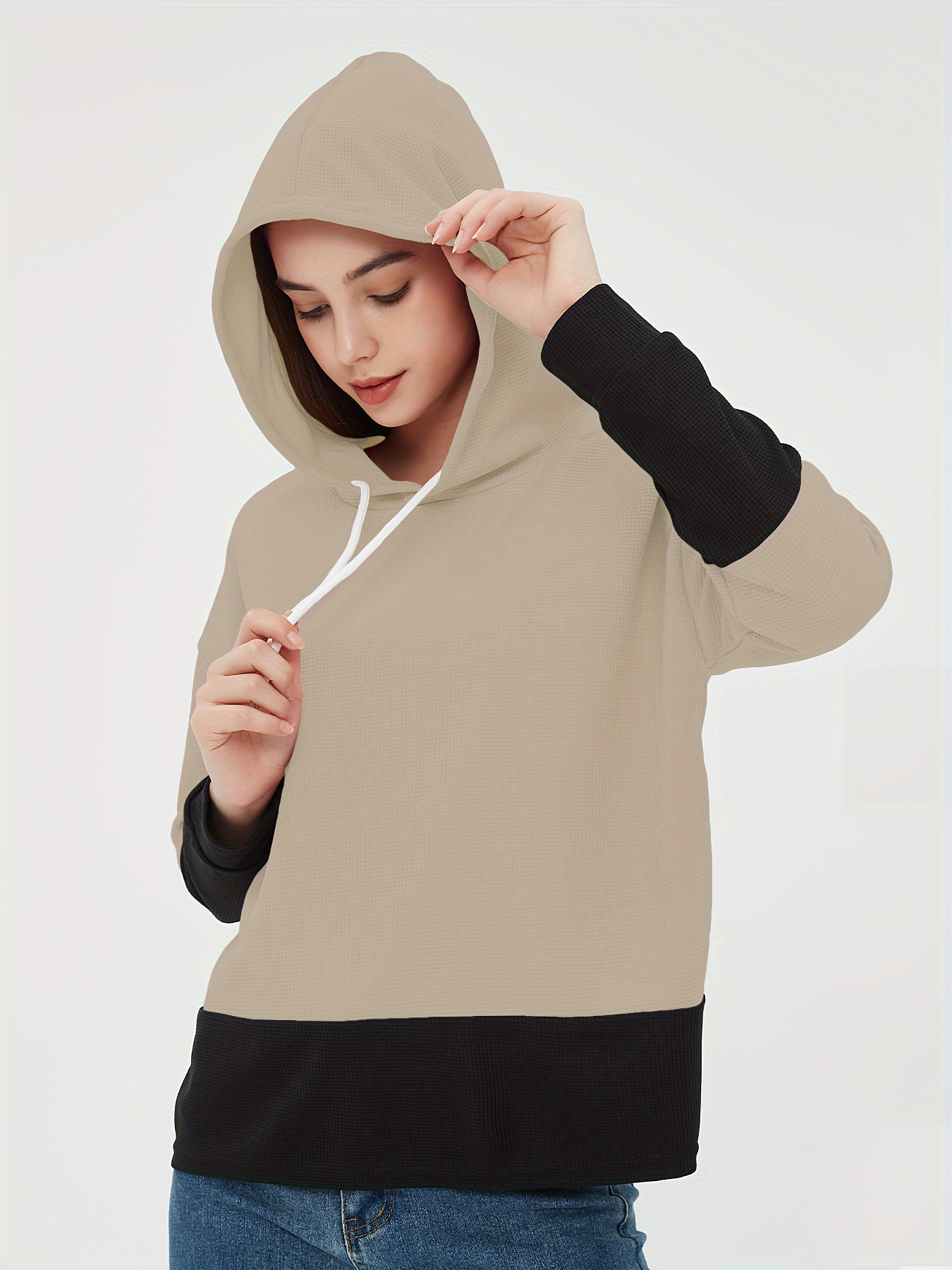 Colorblock discount casual hoodie