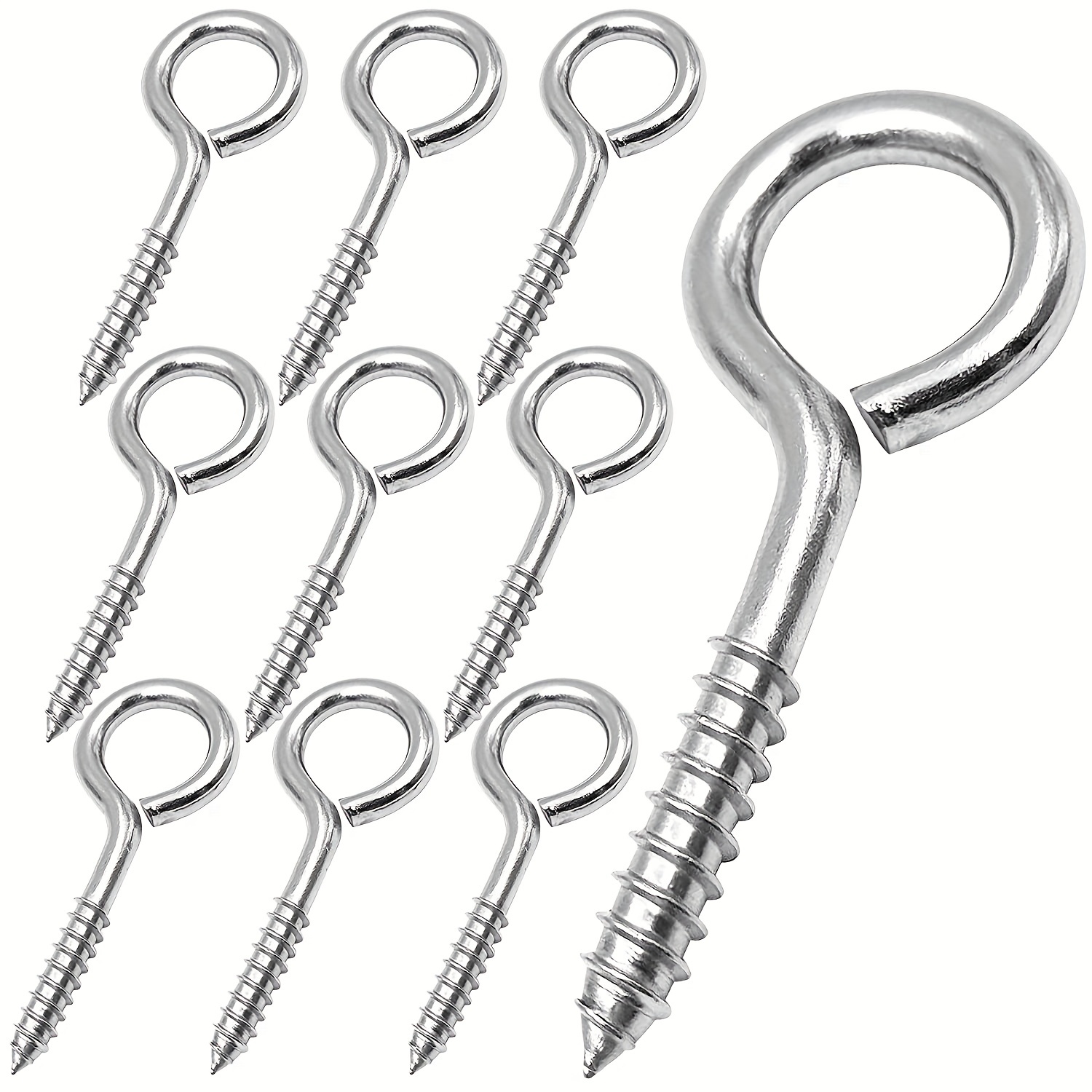 Stainless Steel Heavy Duty Structural Close Eye Hooks Bent Wire Lag Wood  Thread Self Tapping Eye Hook Screw - China Screw, Eye Screw