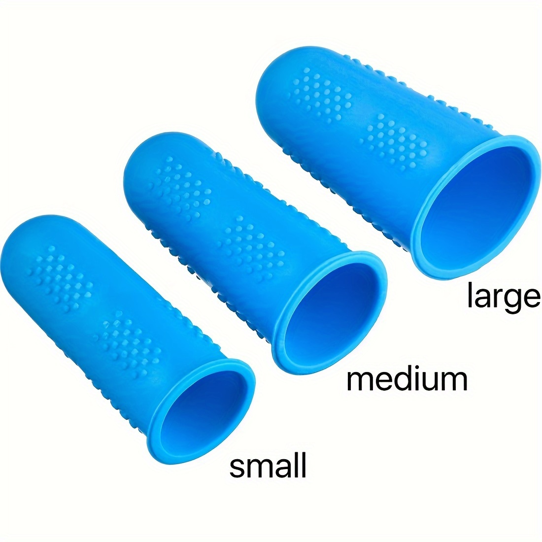 Rubber Finger Protectors 5 Sizes Of Silicone Thimbles Finger - Temu