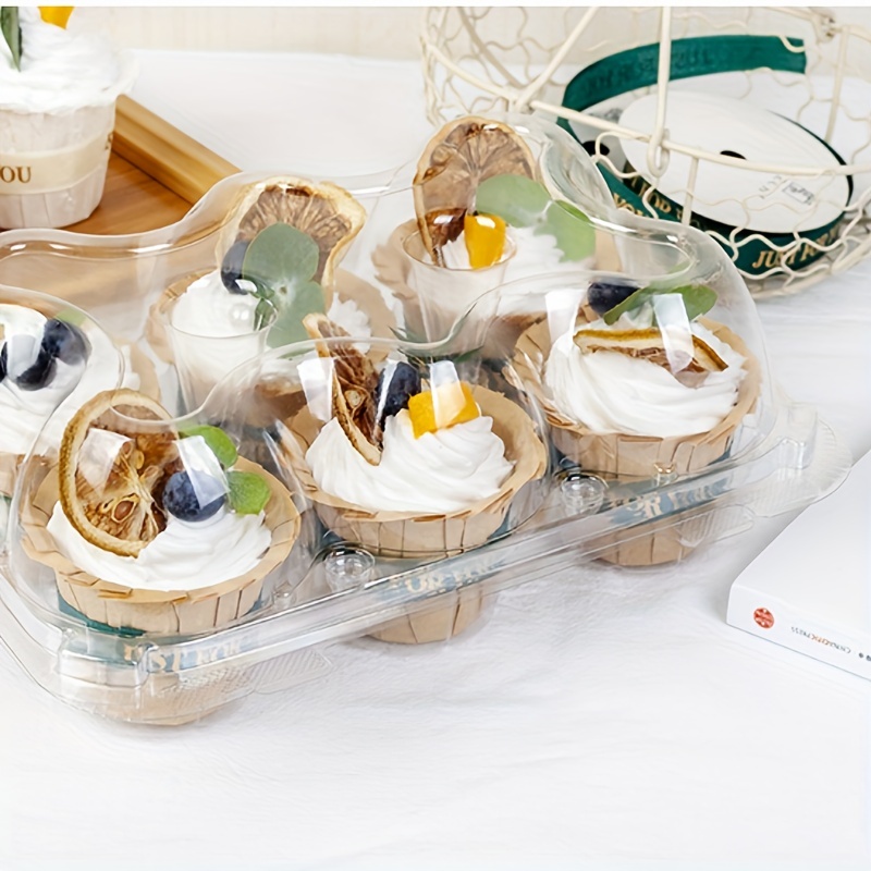 Cake Box Clear Portable Cake Box For Cupcake Muffin Cake - Temu