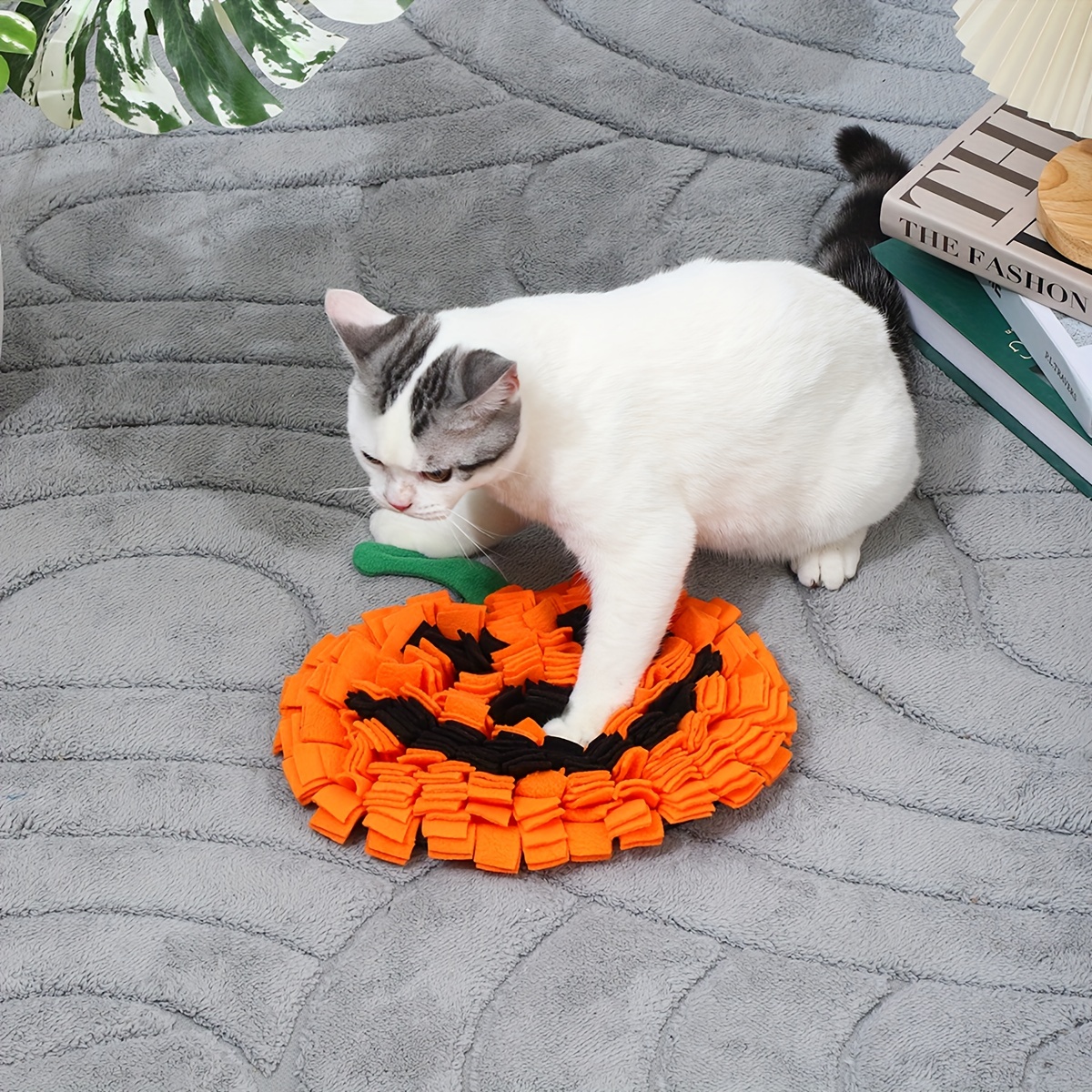 Dog Snuffle Mat Halloween Pumpkin Shape Pet Slow Feeding Pad Pet