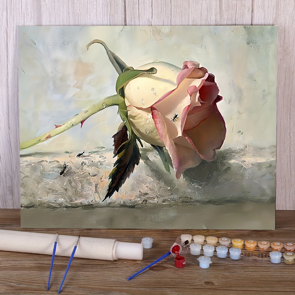 XCLTLSM peinture numero adulte disney,fleur de marguerite,Kit de Bricolage  Peinture à l'huile sur Toile avec Acrylique et Pinceaux,40x50cm
