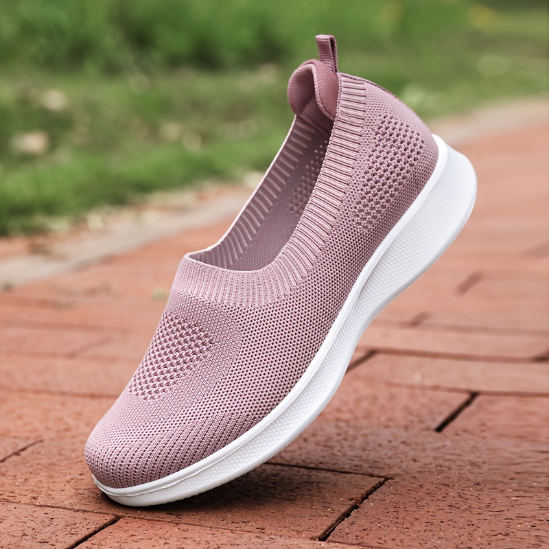 Knit Weaving Slip-on Walking Shoes for Women