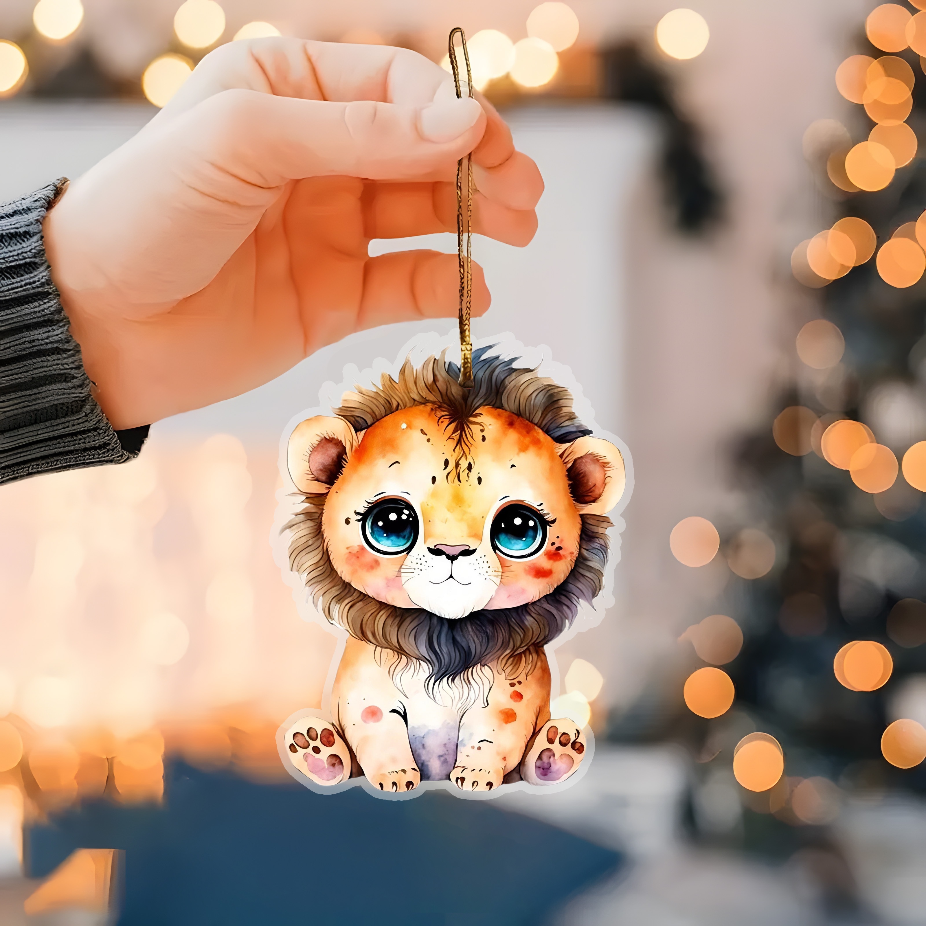 1pc Magic Lion Acrylic Decorative Pendant, Decorazione Per Specchietto  Retrovisore Auto, Ornamento Per Albero Di Natale, Decorazione A Pendente  Piatto 2D, Regalo Di San Natale Pasqua, Accessori Per Borsa E Portachiavi,  Usalo