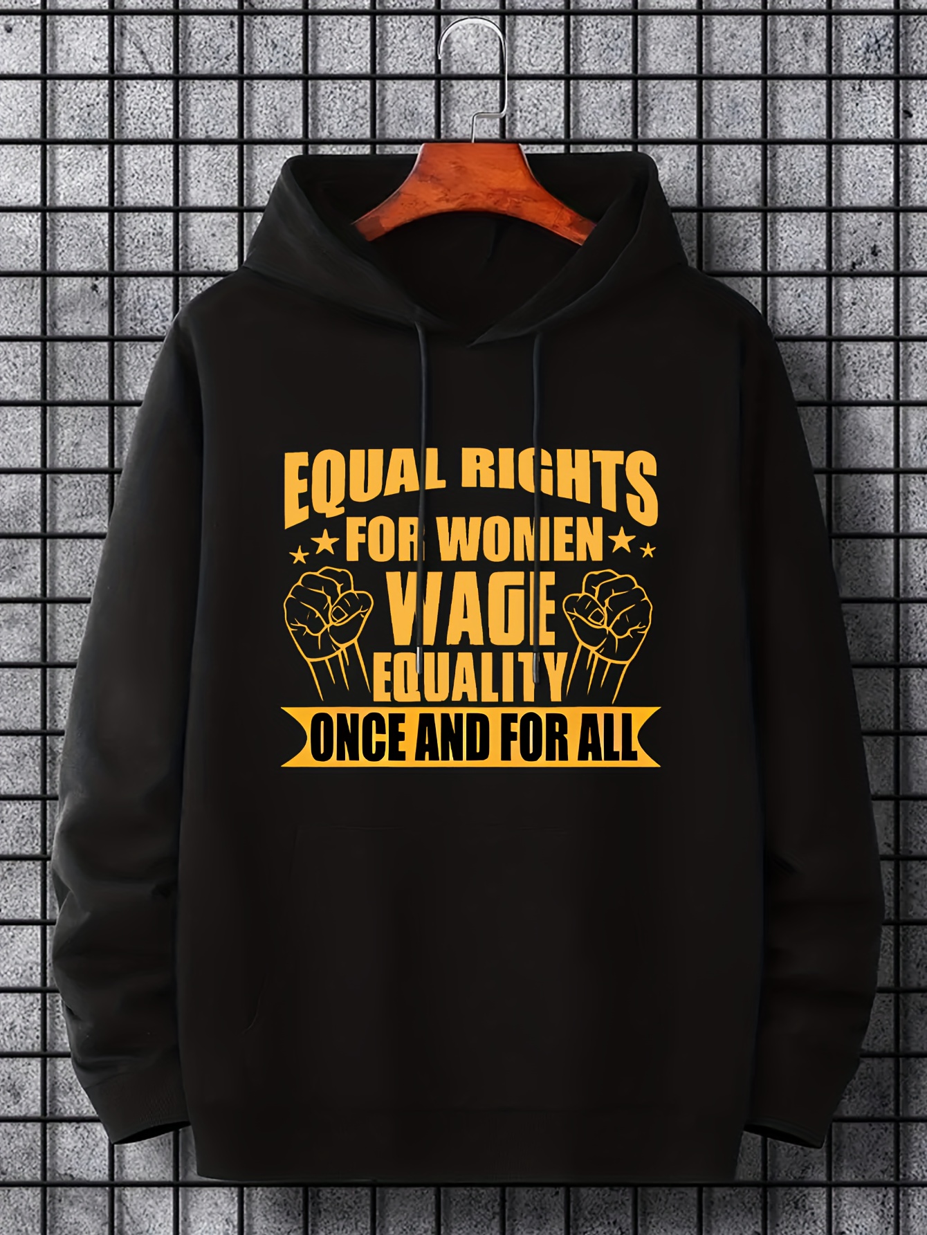 Equal Rights Letter Print Hoodie Men's Sweatshirt