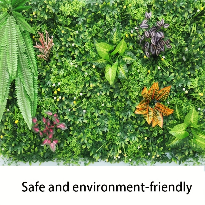 Artificial Grass Wall Panel Faux Shrubs Fence Mat Room Wall Decoration Panel