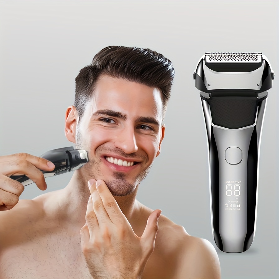 Afeitadoras eléctricas Recortadora de cabello para hombres: Afeitadora de  cabeza calva recargable a prueba de agua 6 en 1 Recortadoras de barba  Afeitadoras rotativas Kit inalámbrico Profesional Portátil Húmedo Seco  Skull Razor