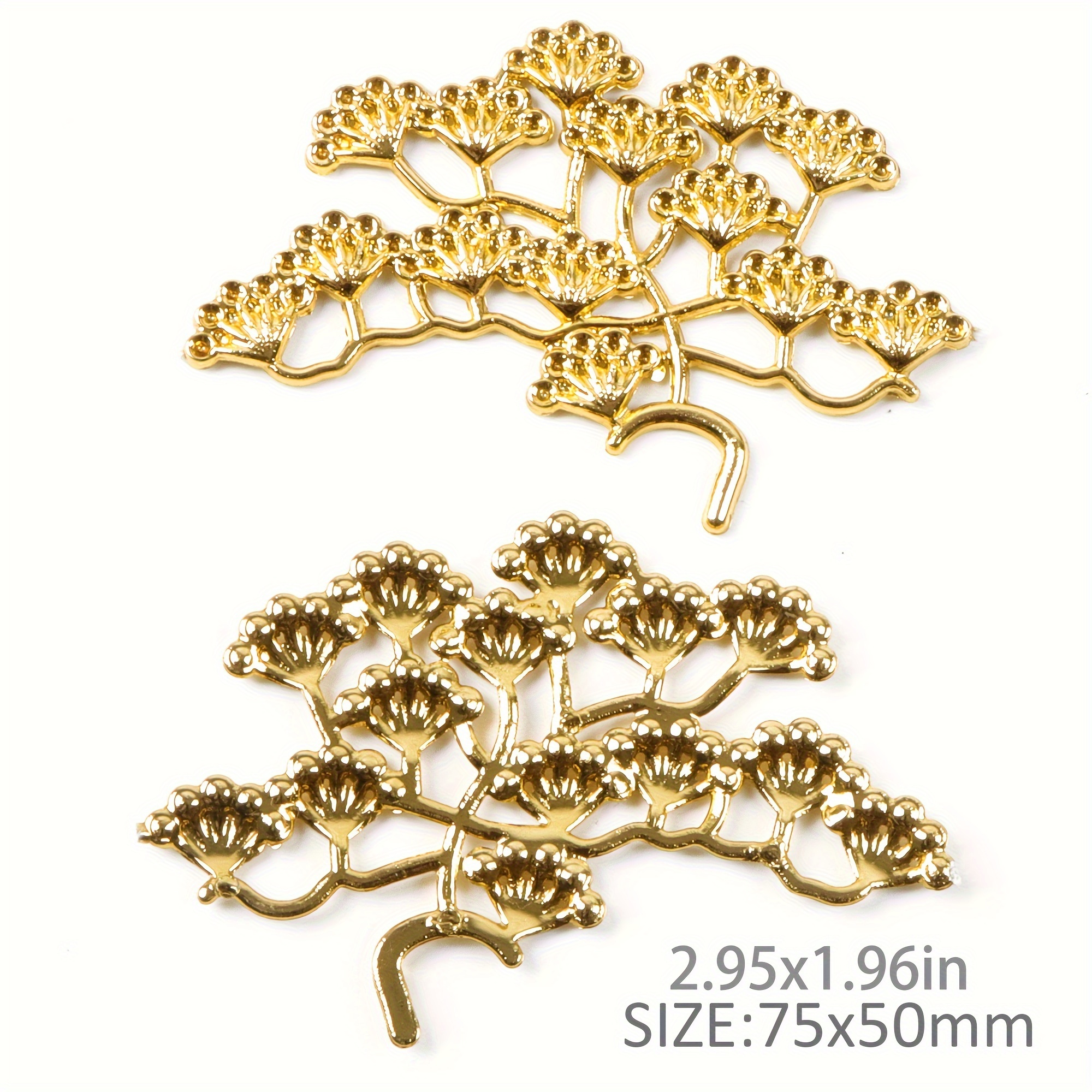 electroplated golden plastic dress accessories 5pcs per pack - Temu