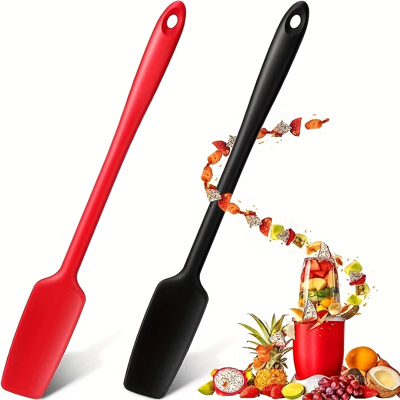 Long-Handle Silicone Jar Spatula, Heat-Resistant, Perfect for