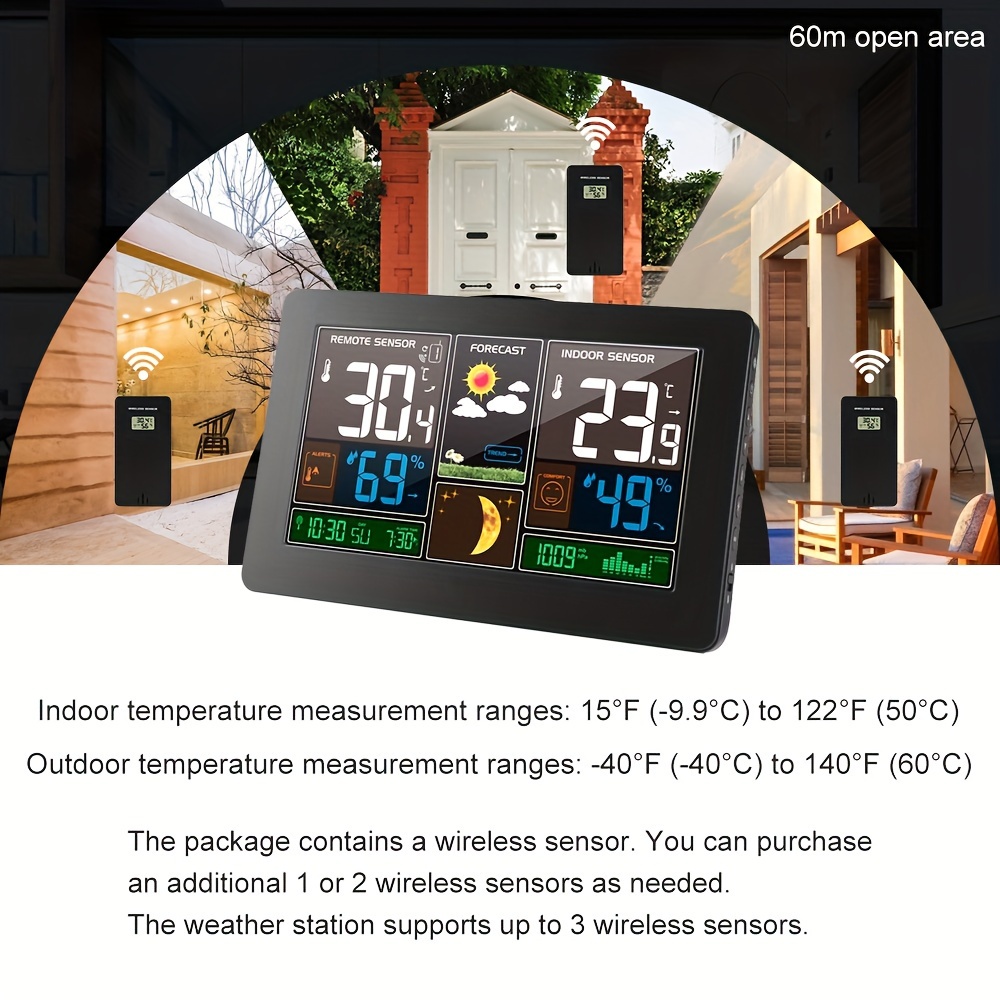 Weather Forecast Station Indoor Outdoor Thermometer Hygrometer