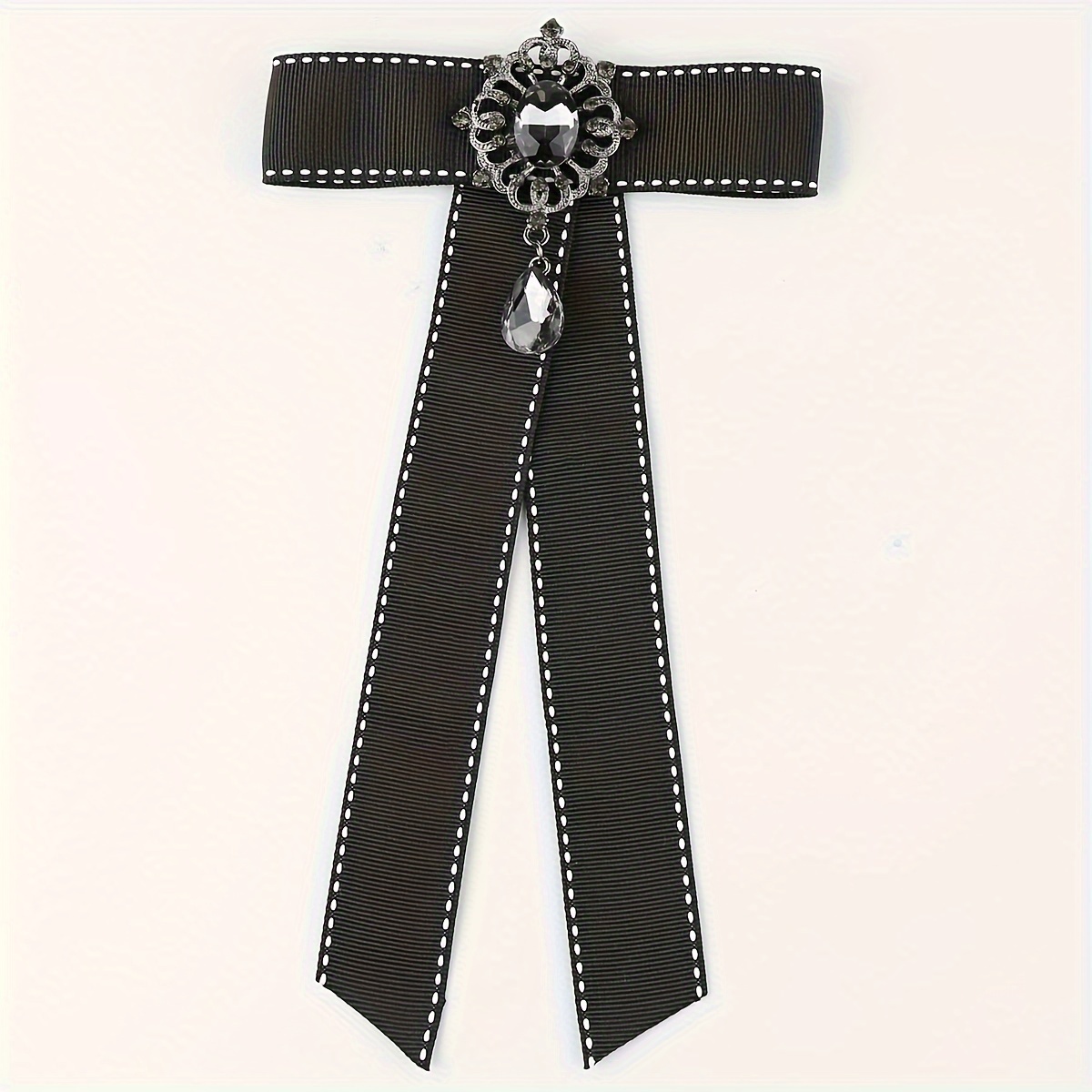 Women Long Silk Bow Tie, Ladies Satin Self Necktie/Ribbon BowTie