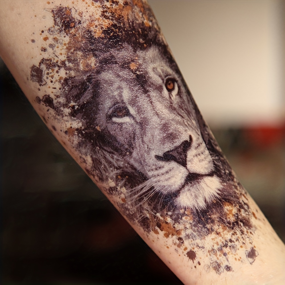 Tattoo Stencil Lion Head. Spider. Wolf. Dragon Face Body - Temu