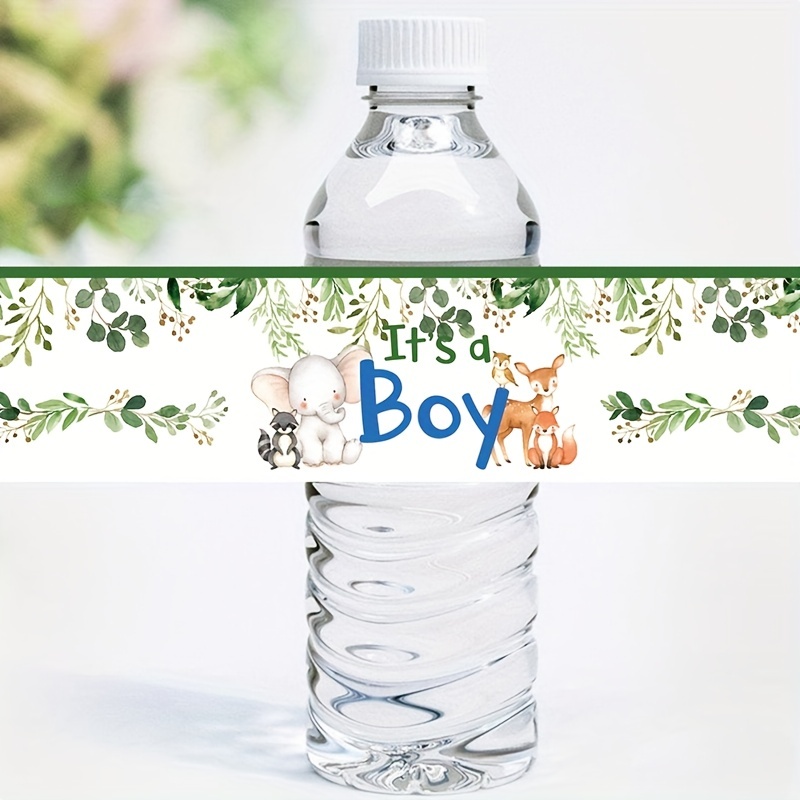 Water Bottle Labels Gender Reveal Waterproof Water Bottle - Temu