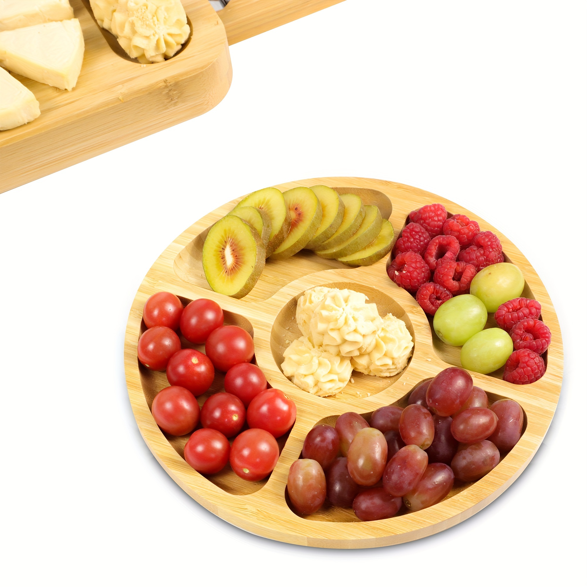 Smirly Charcuterie Boards Gift Set: Large Charcuterie Board Set, Bamboo Cheese Board Set - Unique Mothers Day Gifts for Mom - House Warming Gifts New