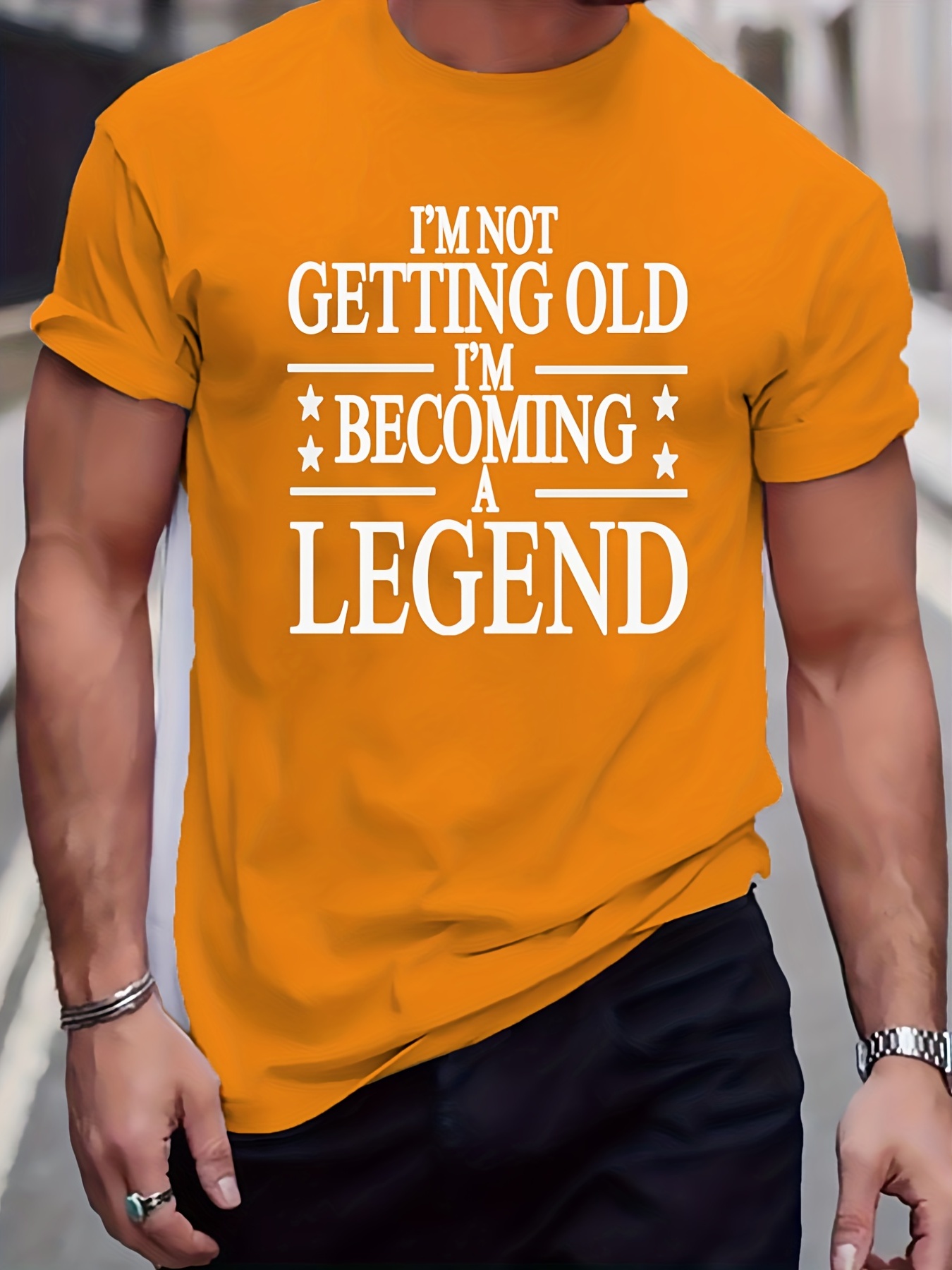 m Getting Old 'm Becoming A Legend Letter Graphic Print - Temu