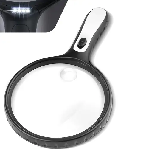 Petyoung 6X 25X Hands Free Magnifying Glass with Light and Stand