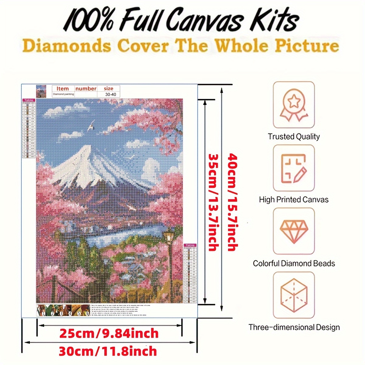 Drawing Landscape Pattern Diamond Painting Kit, Diy 5d Full Round  Artificial Diamond Inlaid Set Painting Craft, Suitable For Home Wall Decor  Art, No Frame - Temu