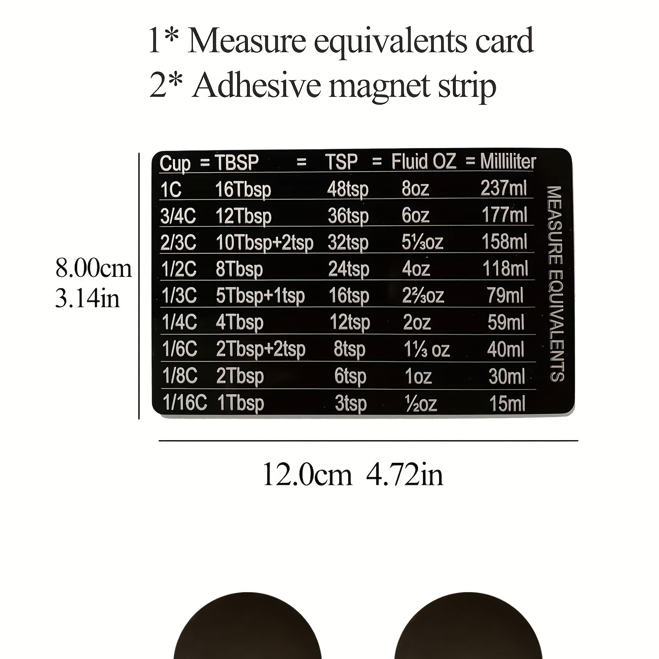 Kitchen Conversion Chart Magnet Measurement Cheat Sheet For - Temu
