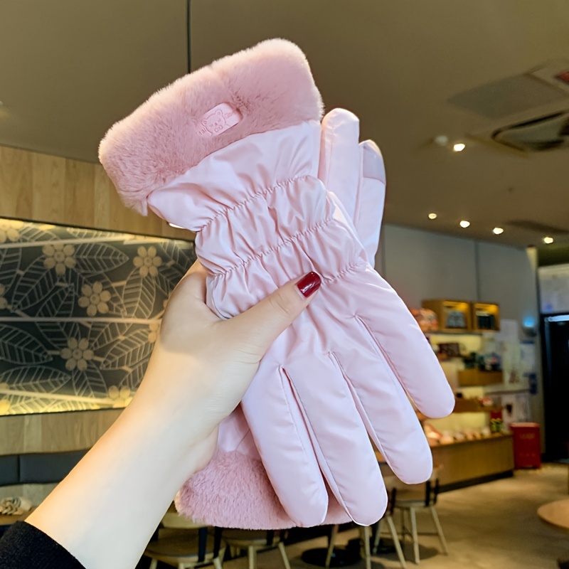 Guantes De Invierno Para Mujer Suaves Y Gruesos Impermeables - Temu Chile