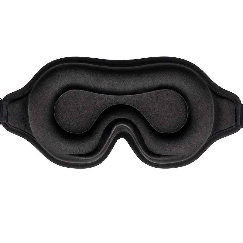 

1pc 2023 Newest Modified Material Upgrade 3d Sleep Eye Mask, Men And Women Blackout, Protect Eyelashes, Adjustable Strap, Eye Mask For Travel Airplane Work, Black