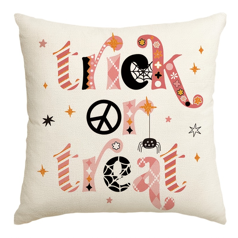 Halloween Pillow Cover Halloween BOO Pillow Pink Halloween 