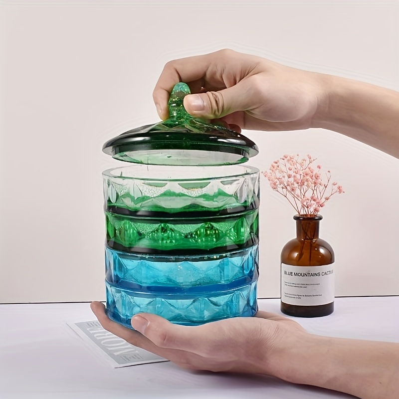 Diy harz silikon stapelbare Facettierte Glasform Deckel - Temu Germany