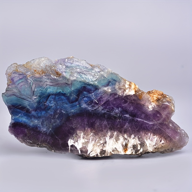 Natural Rainbow Fluorite Slices for Home Decor & Healing