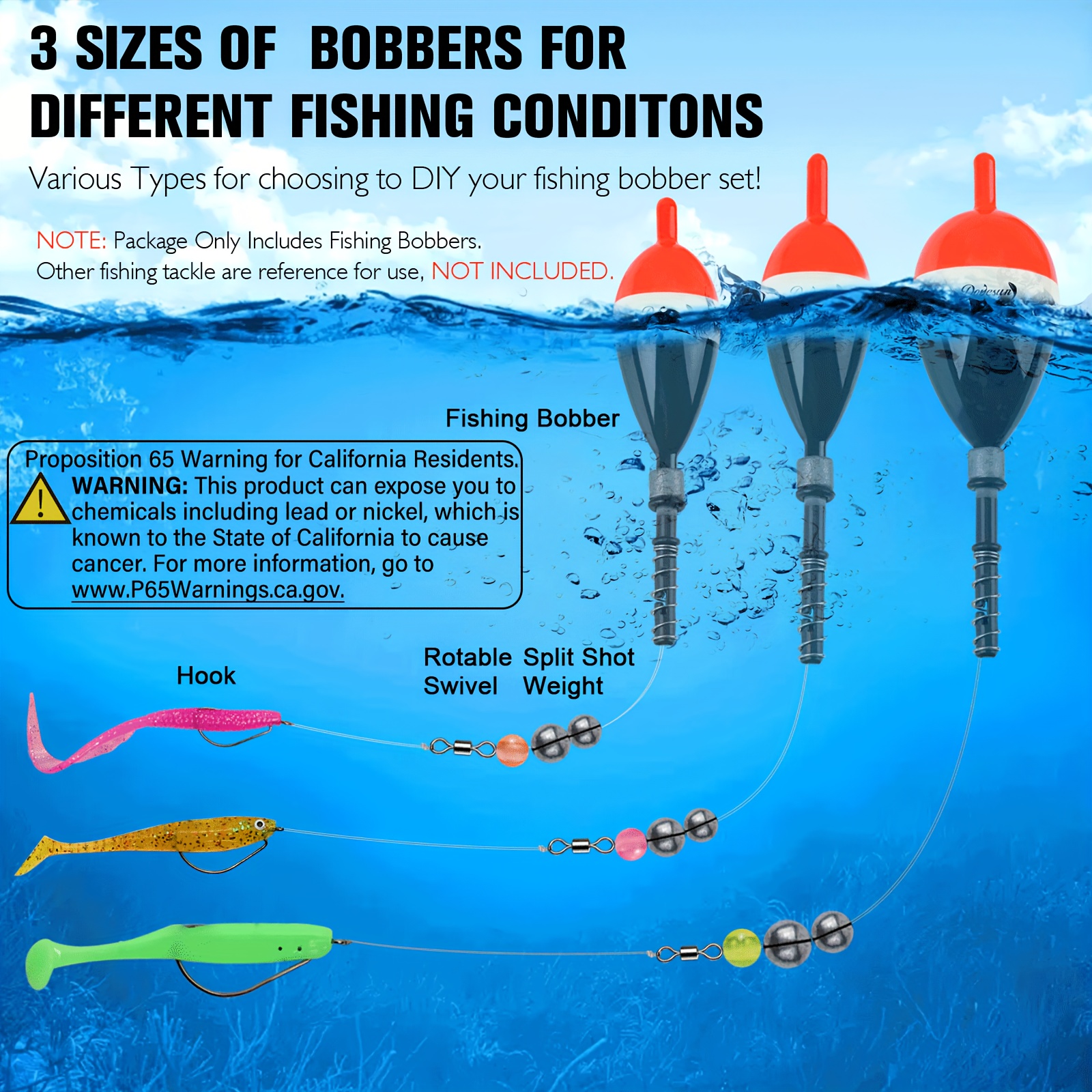 Slip Bobbers Fishing Floats and Bobbers - Wood Slip Bobbers  Spring Oval Stick Slip Floats for Crappie Catfish Trout Fishing Bobbers  10/20PCS (2.44X0.59X5) : Sports & Outdoors