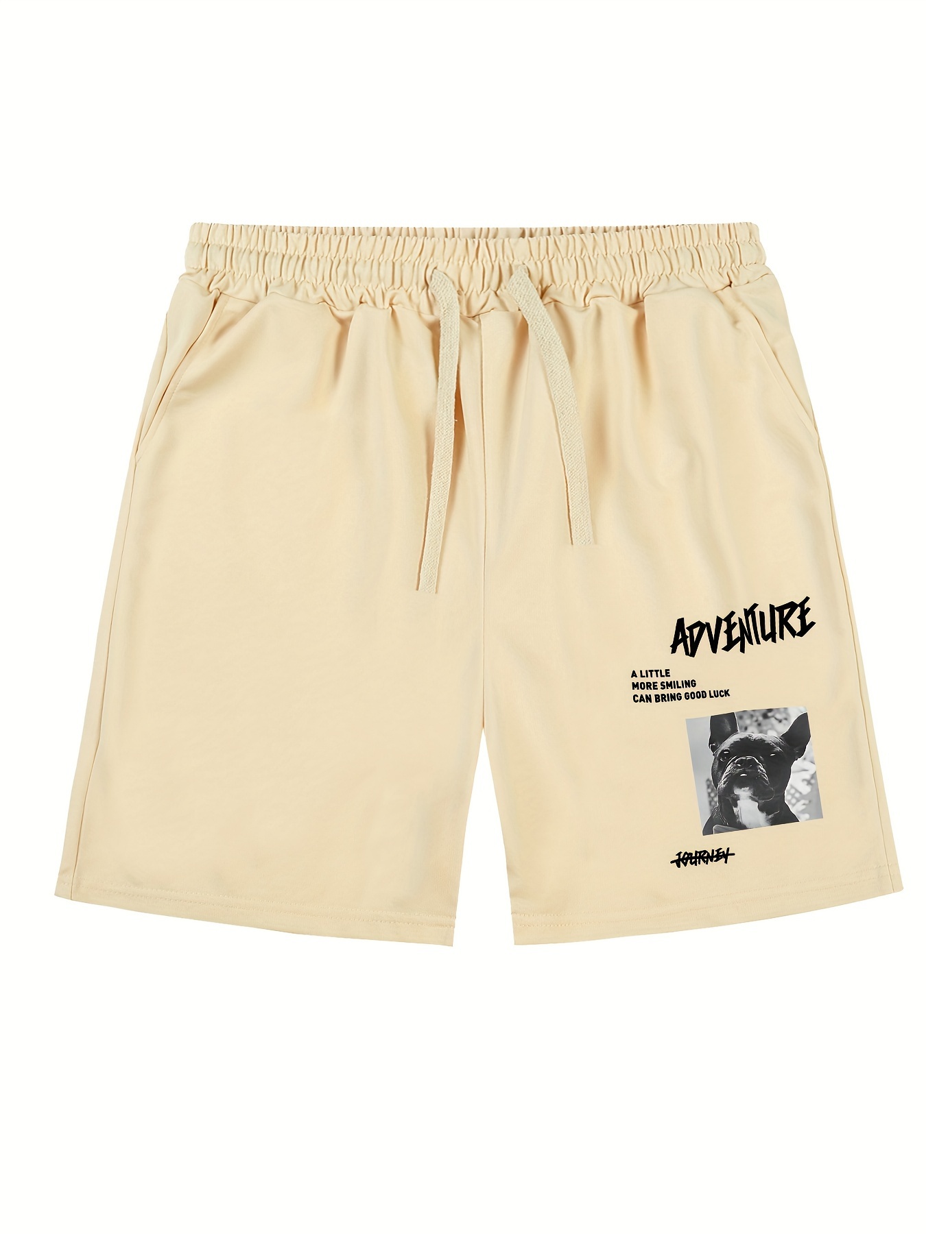 Cute Dog Print Men's Shorts Summer Casual Loose Wear Elastic - Temu