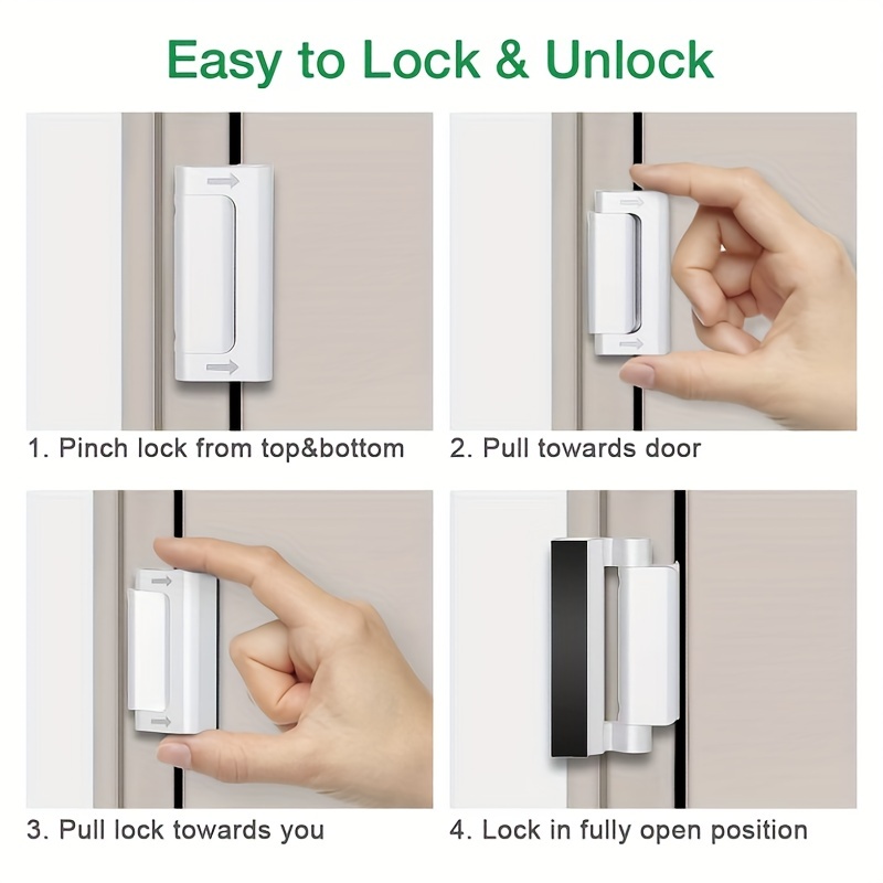 Home Security Door Reinforcement Lock - Child Proof Door Locks for