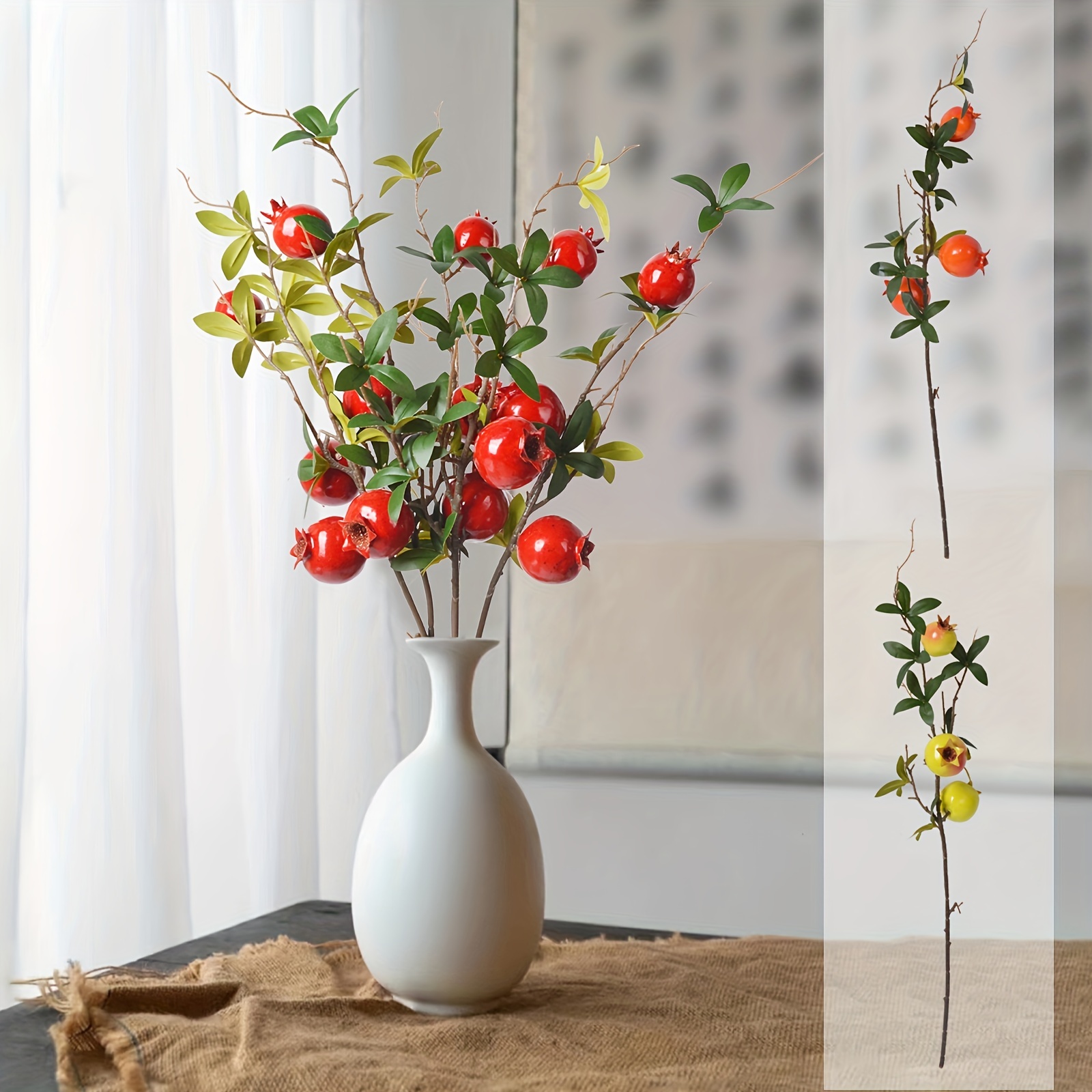 Artificial Pomegranate Branch Decorative Fruit Branch Fake - Temu