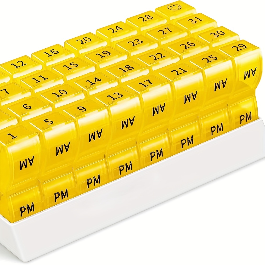 Monthly Pill Organizer Once a Day - 30 Day Pill Organizer Box