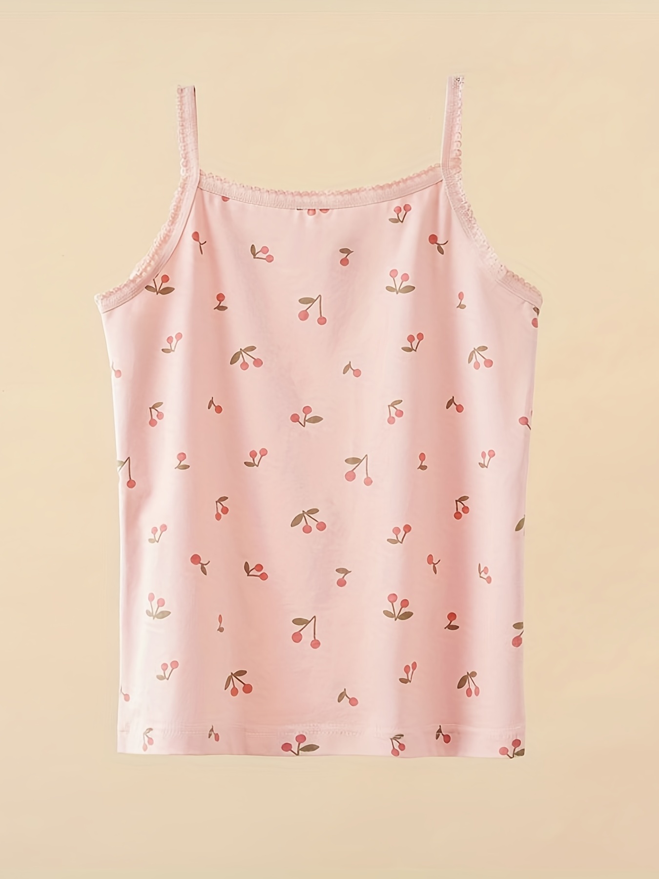 Girl's Cartoon Pattern Cotton Cami Top Color Clash Camisole - Temu United  Arab Emirates