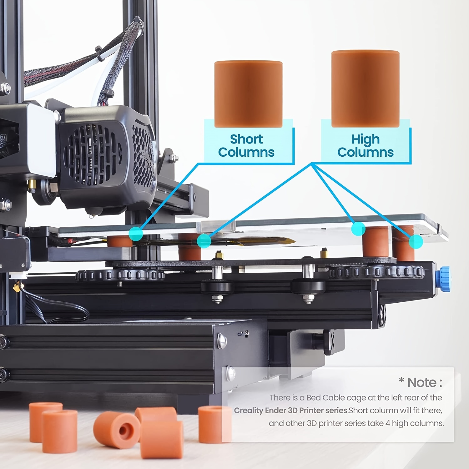 Tampons silicone pour maintien du plateau imprimante 3D - remplace les  ressorts - Creality Ender 3, Entraide