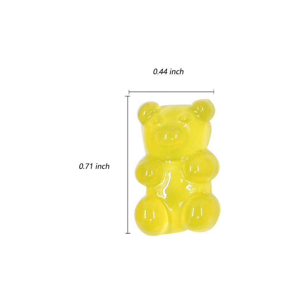 Resin Jelly Bear Glow In The Dark Gummy Bear Charms Beads - Temu Austria