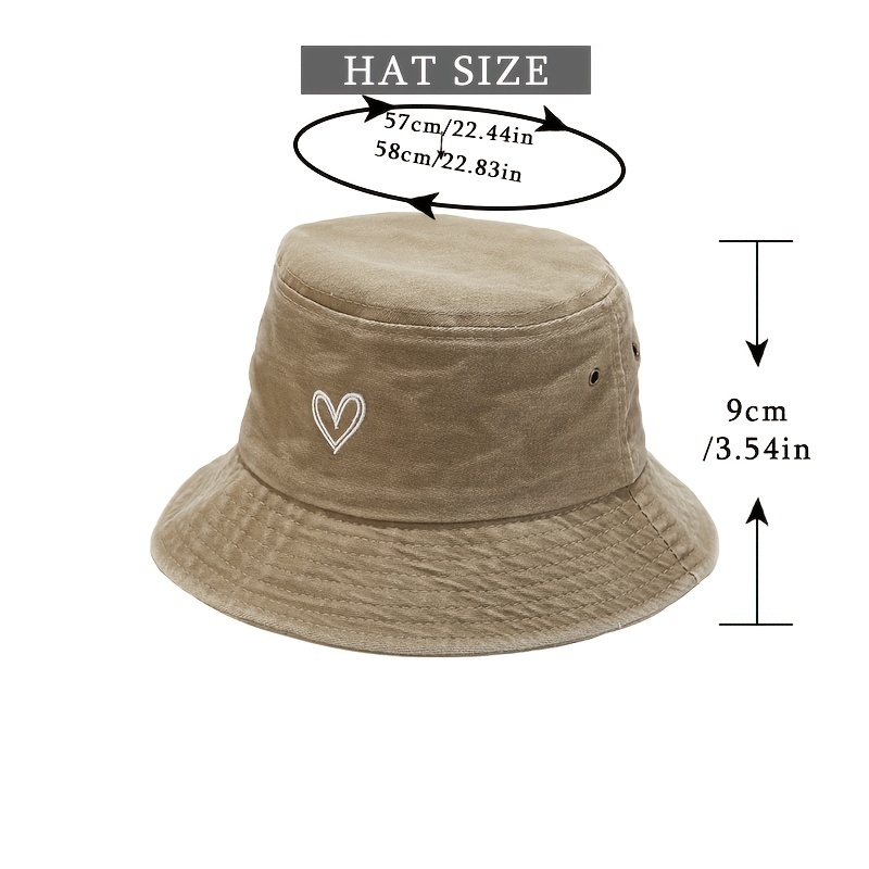 Solid Color Washed Bucket Hat Cotton Sun Hats Beach Travel Women Fisherman Valentines Gifts,Temu