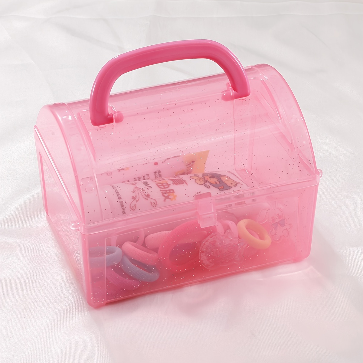 Pekky Plastic Small Handle Storage Box for Art Craft and Cosmetic