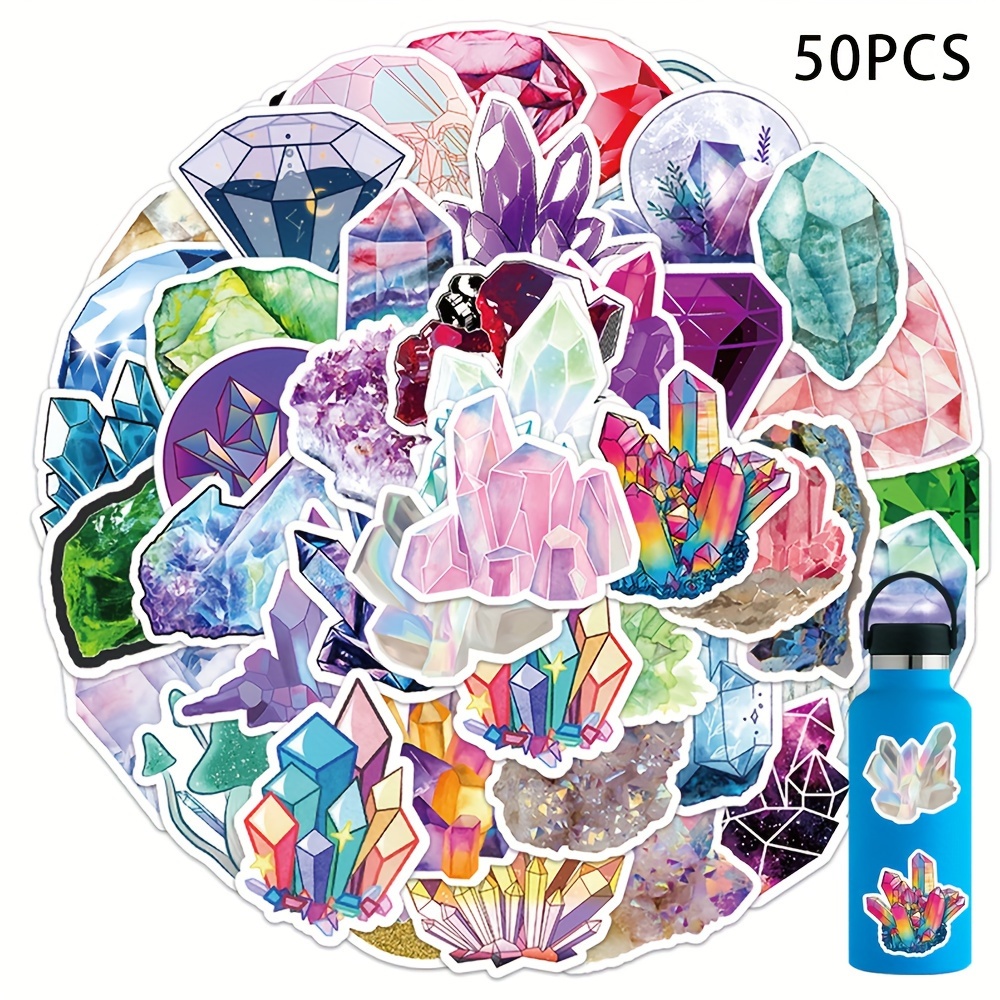 Crystal Stickers Pack Cute Cartoon Vinyl Waterproof Stickers - Temu