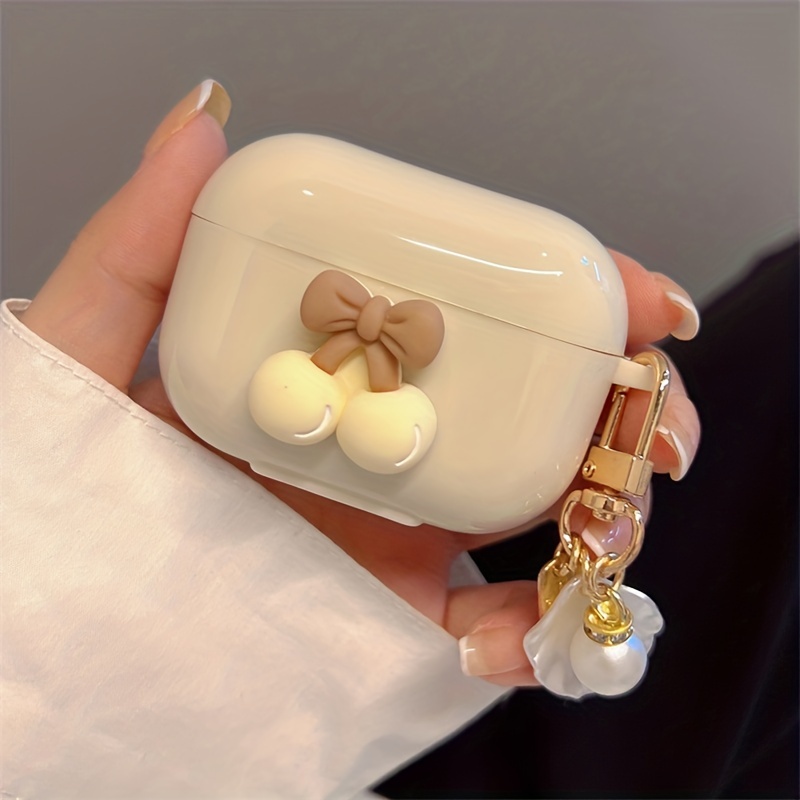 Cute Retro Beige Case For 1 2 3rd Generation Cherry Case For Pro