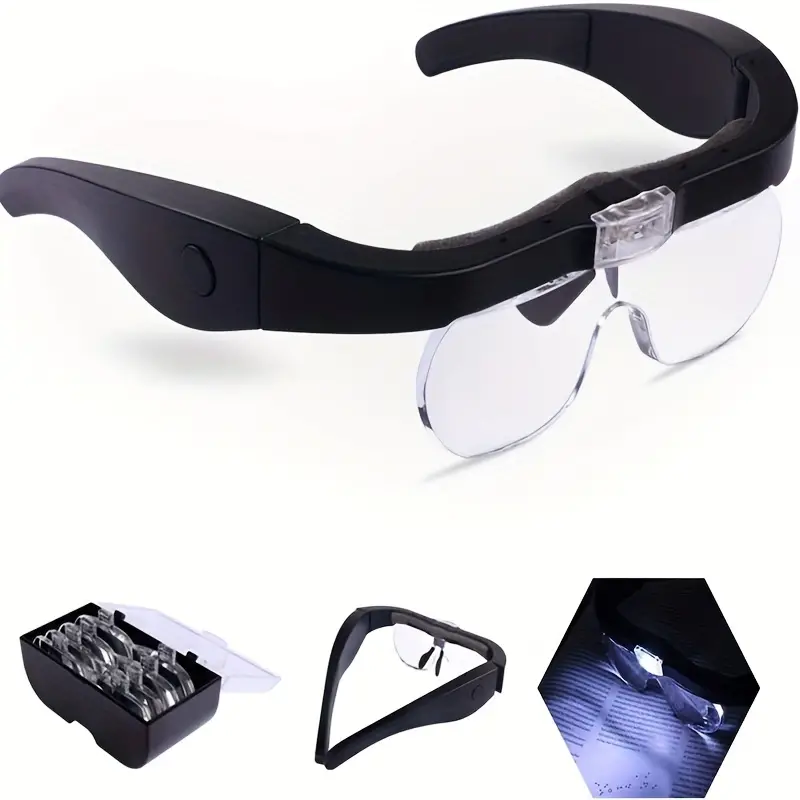Magnifying Glass With 2led Light Headband Magnifying Glass - Temu