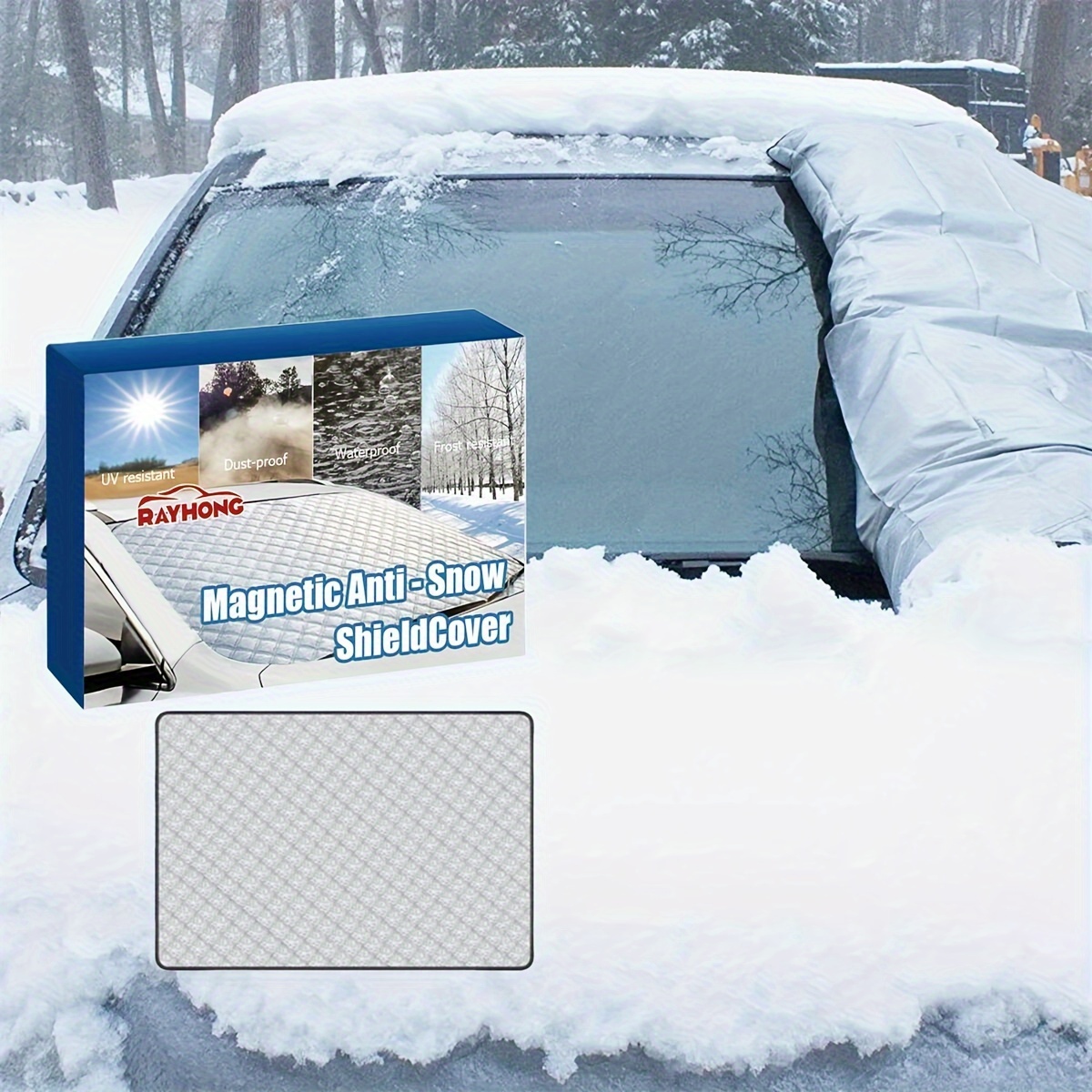 Magnetic Snow Windshield Cover Car Windshield Snow Cover 4 - Temu