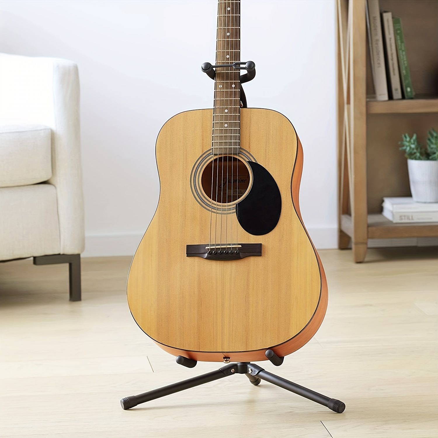 

Compact & Portable Vertical Guitar Stand - Fully Foldable For Easy Storage