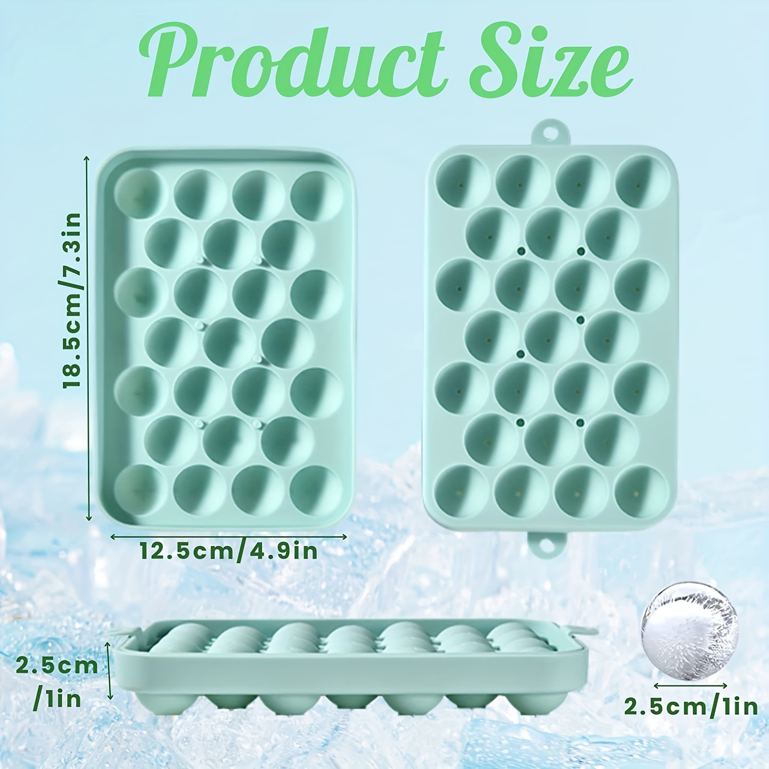 Silicone Ice Cube Trays 25-cavity Mini Round Ice Cube Moulds With Lids,  Sphere Ice Cube Molds For Freezer, Ice Ball Maker For Whiskey, Water,  Cocktail Drinks Coffee - Temu